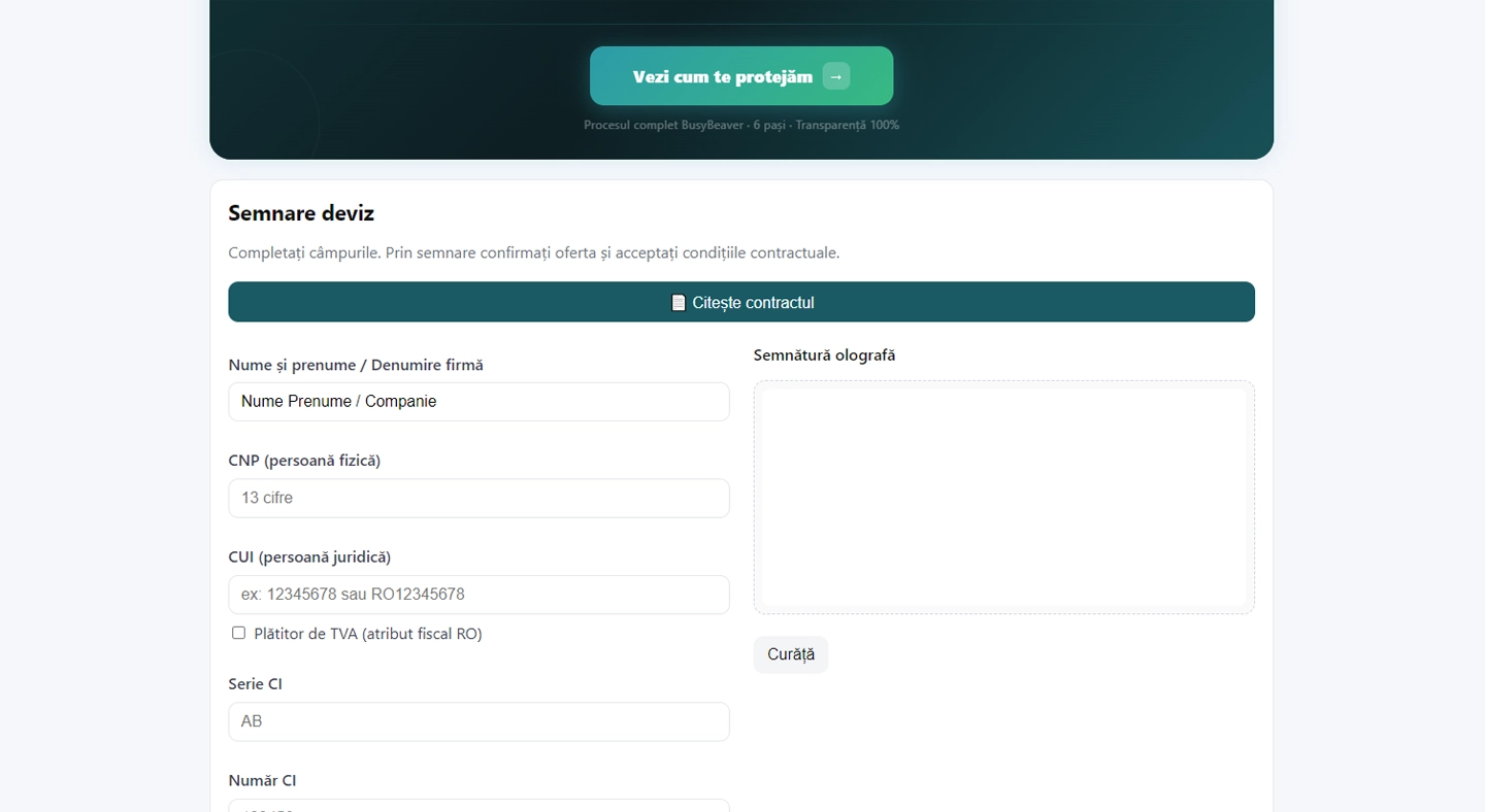 Semnare contract